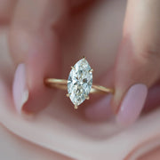  The Solitaire Lexie Marquise Moissanite Ring 18k Yellow Gold 004