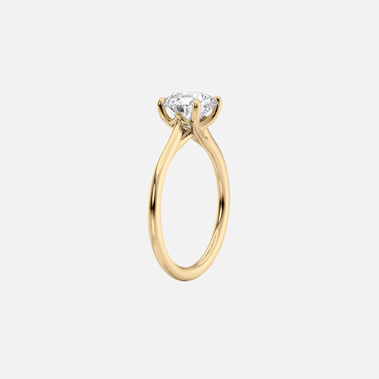  The Solitaire Lexie Oval Lab Diamond Ring 14k Yellow Gold 002