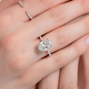  The Solitaire Lexie Oval Lab Diamond Ring 18k White Gold 004