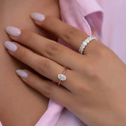  The Solitaire Lexie Oval Moissanite Ring 18k Rose Gold 003