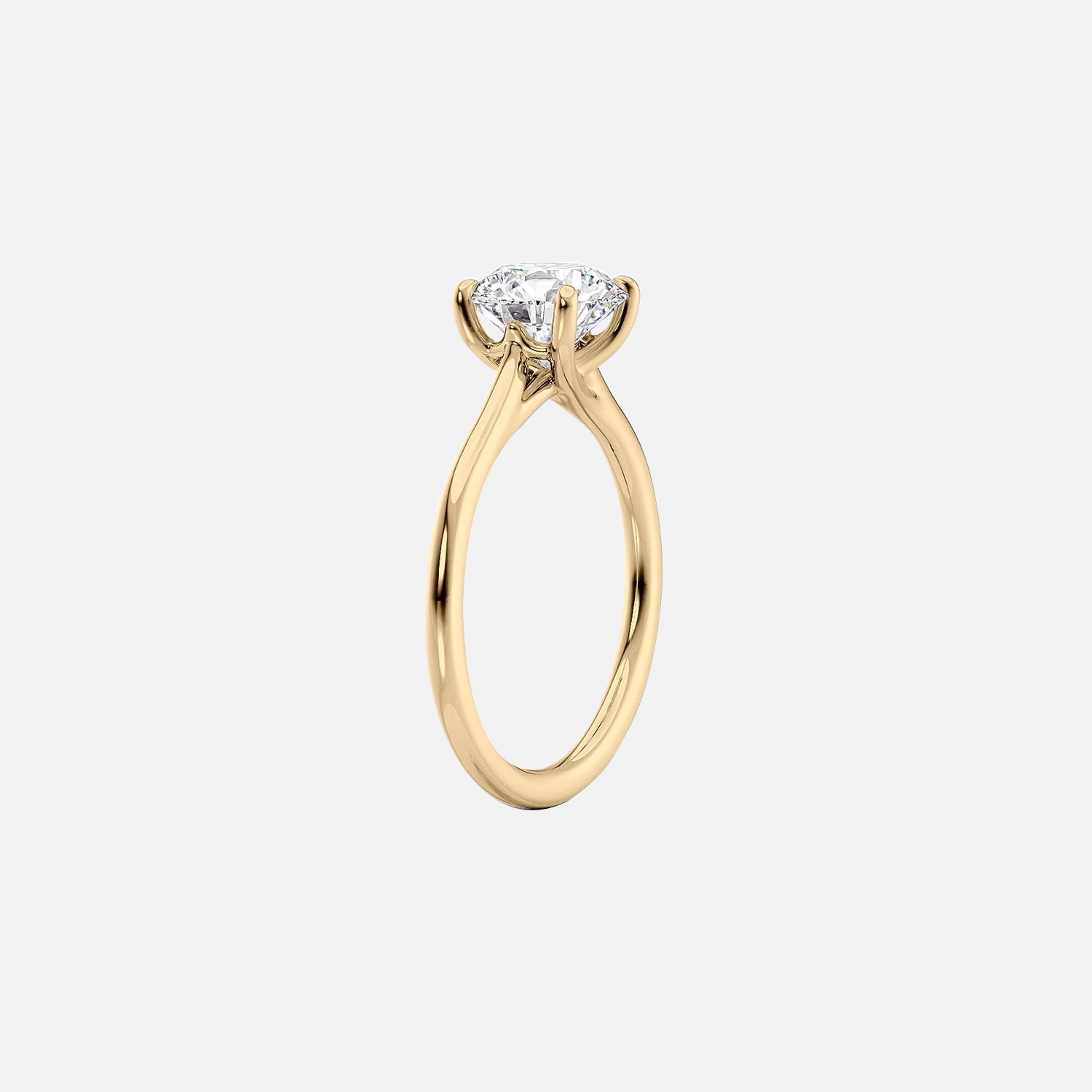  The Solitaire Lexie Princess Lab Diamond Ring 14k Yellow Gold 002