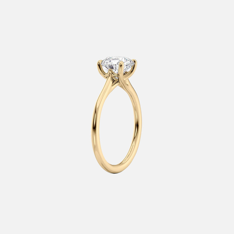  The Solitaire Lexie Princess Lab Diamond Ring 18k Yellow Gold 002