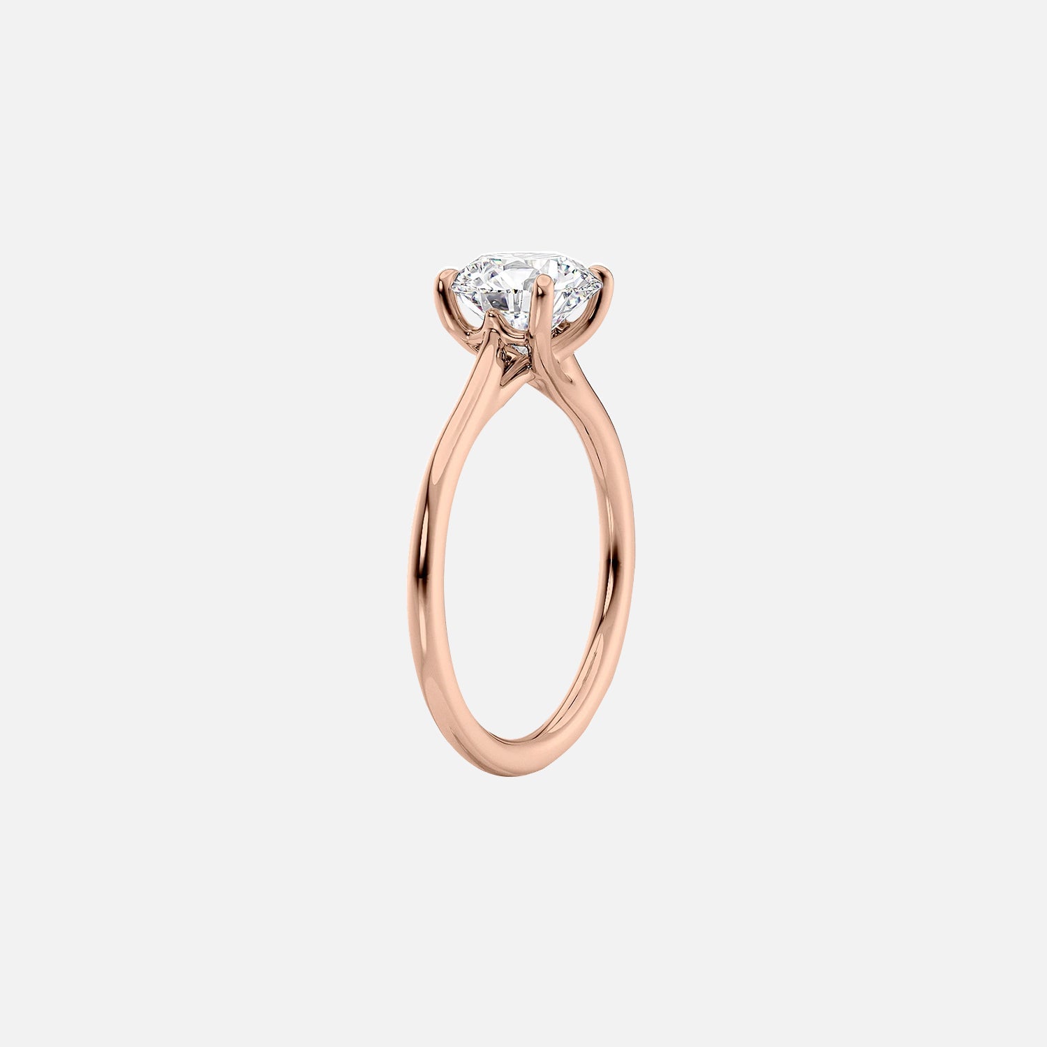  The Solitaire Lexie Princess Moissanite Ring 14k Rose Gold 002