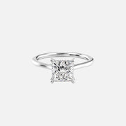  The Solitaire Lexie Princess Moissanite Ring 18k White Gold 001