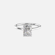  The Solitaire Lexie Radiant Lab Diamond Ring 18k White Gold 001