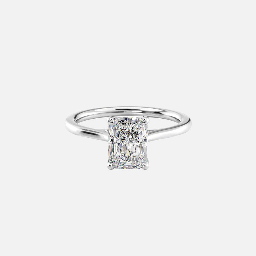  The Solitaire Lexie Radiant Lab Diamond Ring 18k White Gold 001