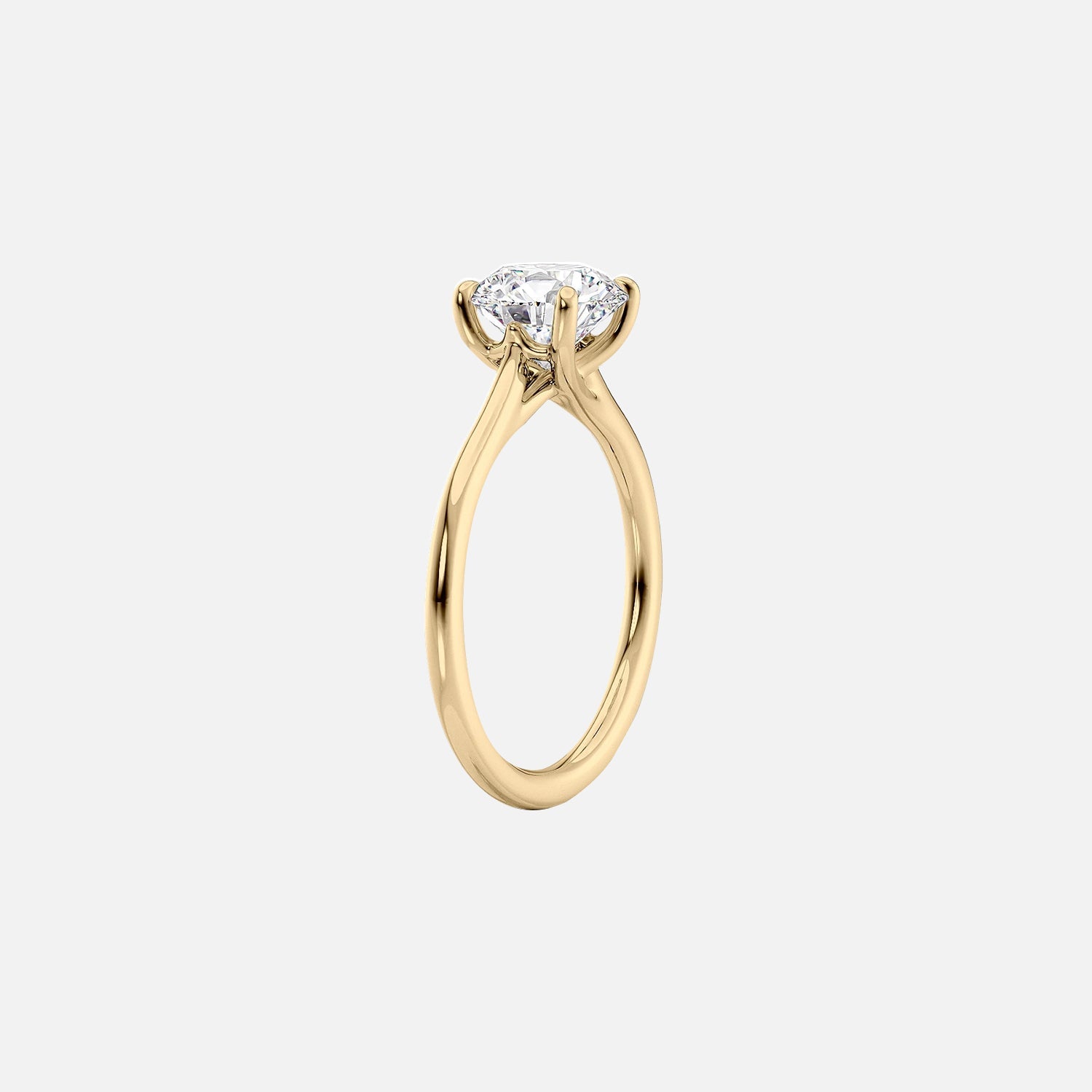  The Solitaire Lexie Radiant Moissanite Ring 14k Yellow Gold 002