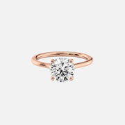  The Solitaire Lexie Round Lab Diamond Ring 14k Rose Gold 001