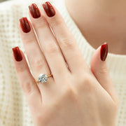  The Solitaire Lexie Round Lab Diamond Ring 14k Yellow Gold 003