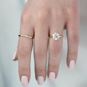  The Solitaire Lexie Round Lab Diamond Ring 14k Yellow Gold 004