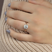  The Solitaire Lexie Round Lab Diamond Ring 18k Rose Gold 003