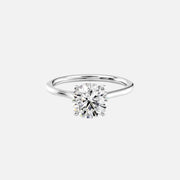  The Solitaire Lexie Round Moissanite Ring 14k White Gold 001