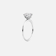  The Solitaire Lily Cushion Lab Diamond Ring 14k White Gold 002
