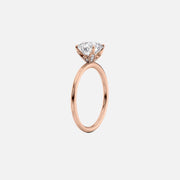  The Solitaire Lily Emerald Moissanite Ring 14k Rose Gold 002