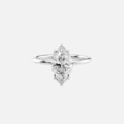 The Solitaire Lily Marquise Lab Diamond Ring 18k White Gold 001