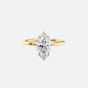  The Solitaire Lily Marquise Lab Diamond Ring 18k Yellow Gold 001