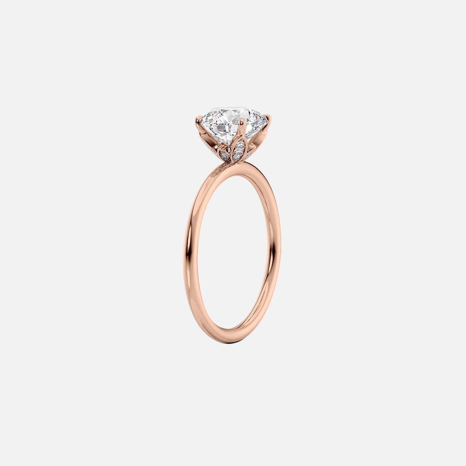  The Solitaire Lily Pear Lab Diamond Ring 14k Rose Gold 002