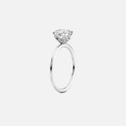  The Solitaire Lily Pear Moissanite Ring 18k White Gold 002