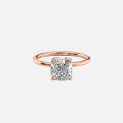  The Solitaire Lisa Cushion Moissanite Ring 14k Rose Gold 001 2