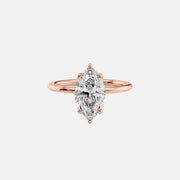  The Solitaire Lisa Marquise Moissanite Ring 18k Rose Gold 001