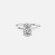  The Solitaire Lisa Oval Lab Diamond Ring 18k White Gold 001