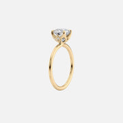  The Solitaire Lisa Oval Lab Diamond Ring 18k Yellow Gold 002