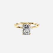 The Solitaire Lisa Radiant Lab Diamond Ring 14k Yellow Gold 001
