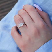  The Solitaire Liv Cushion Lab Diamond Ring 18k White Gold 003