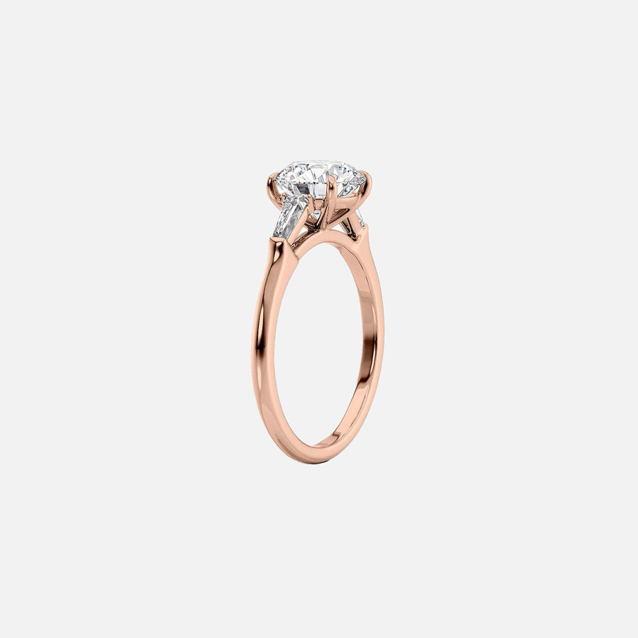  The Solitaire Liv Emerald Lab Diamond Ring 14k Rose Gold 002