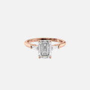  The Solitaire Liv Emerald Moissanite Ring 18k Rose Gold 001