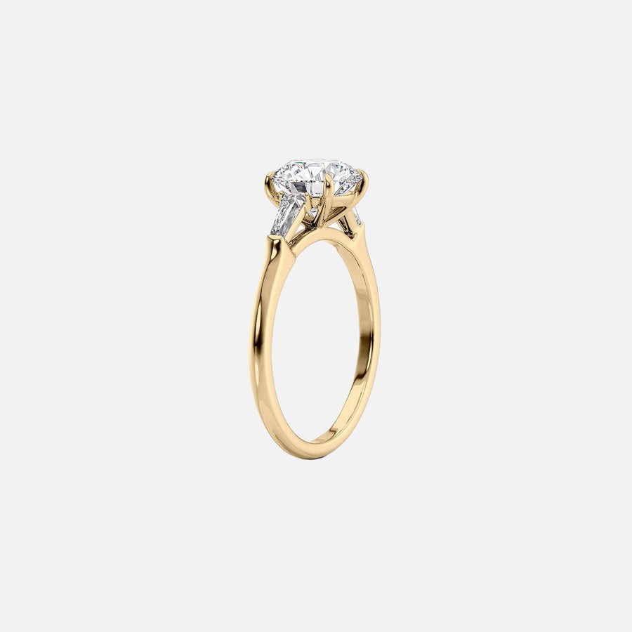  The Solitaire Liv Emerald Moissanite Ring 18k Yellow Gold 002