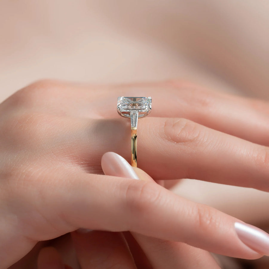  The Solitaire Liv Emerald Moissanite Ring 18k Yellow Gold 003 Final
