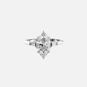  The Solitaire Liv Marquise Moissanite Ring 18k White Gold 001