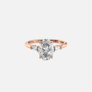  The Solitaire Liv Oval Lab Diamond Ring 14k Rose Gold 001