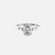  The Solitaire Liv Oval Moissanite Ring 18k White Gold 001