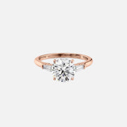  The Solitaire Liv Round Lab Diamond Ring 14k Rose Gold 001