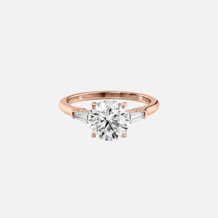  The Solitaire Liv Round Lab Diamond Ring 14k Rose Gold 001