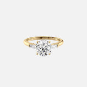  The Solitaire Liv Round Lab Diamond Ring 18k Yellow Gold 001