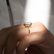  The Solitaire Low Profile Kamellie Emerald Lab Diamond Ring 14k Yellow Gold 005 Final