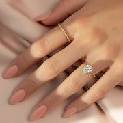  The Solitaire Low Profile Kamellie Pear Moissanite Ring 18k Yellow Gold 006 Final
