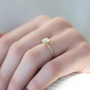  The Solitaire Low Profile Kamellie Round Lab Diamond Ring 14k Yellow Gold 005 Final