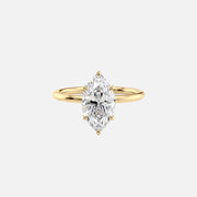  The Solitaire Luna Marquise Lab Diamond Ring 18k Yellow Gold 001