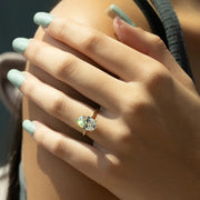  The Solitaire Luna Oval Lab Diamond Ring 14k Yellow Gold 003