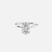  The Solitaire Luna Oval Lab Diamond Ring 18k White Gold 001