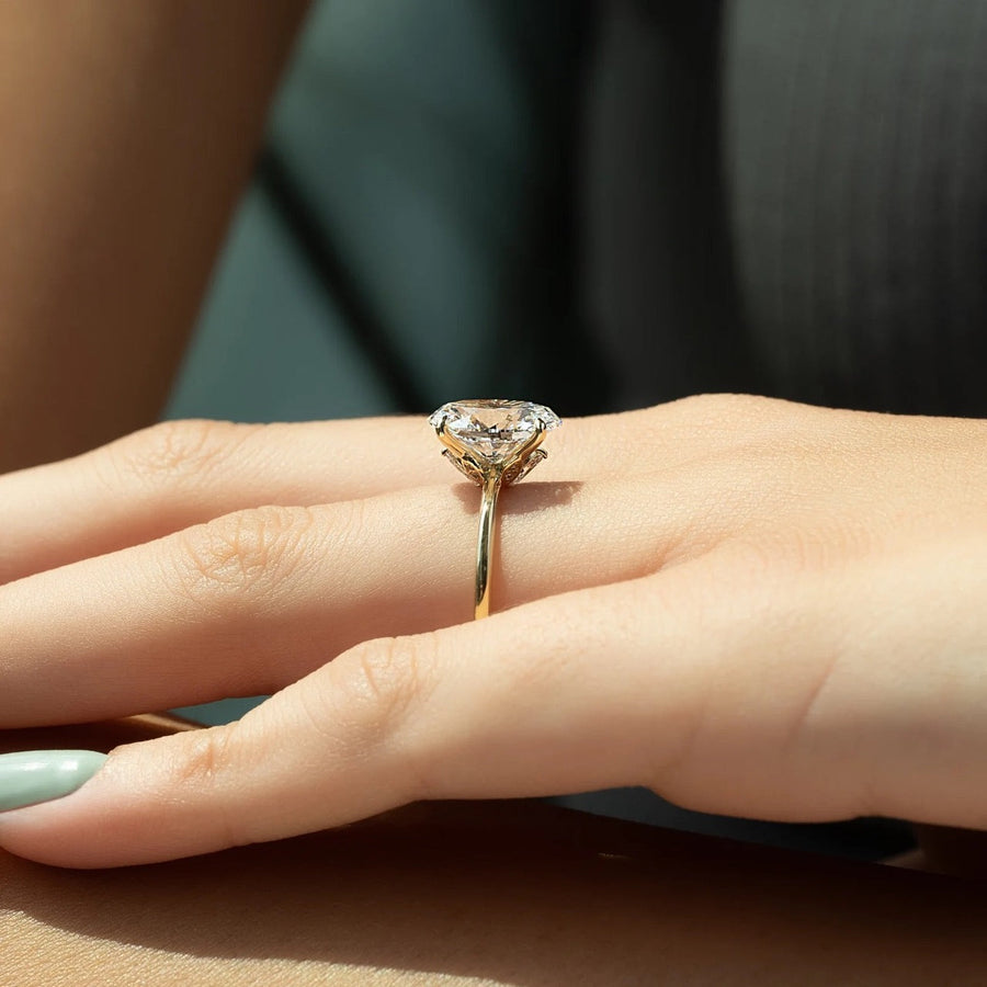  The Solitaire Luna Oval Moissanite Ring 14k Yellow Gold 004 Final