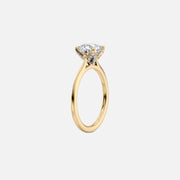  The Solitaire Madison Emerald Moissanite Ring 18k Yellow Gold 002