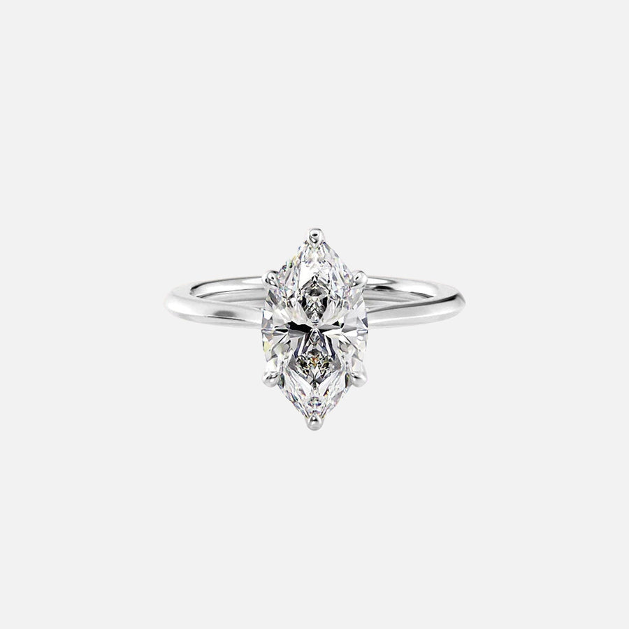  The Solitaire Madison Marquise Lab Diamond Ring 14k White Gold 001