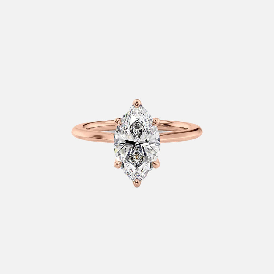  The Solitaire Madison Marquise Lab Diamond Ring 18k Rose Gold 001