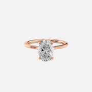  The Solitaire Madison Oval Lab Diamond Ring 14k Rose Gold 001
