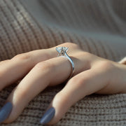  The Solitaire Madison Oval Lab Diamond Ring 14k White Gold 004